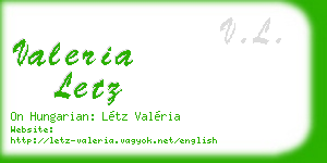 valeria letz business card